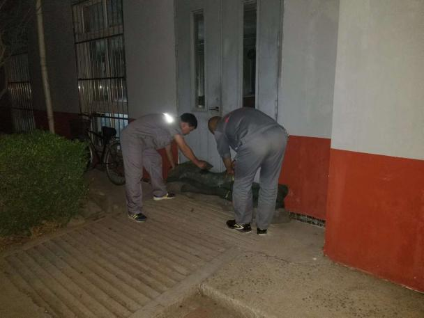 “汛”速行动 燕理后勤开展防汛设施再检查